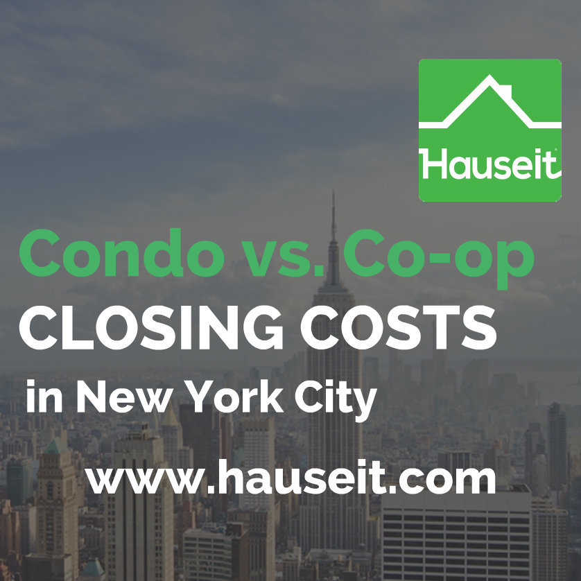 Comparison of closing costs for co-op vs. condo apartments in NYC. Buyer closing costs in New York City are highest for condos, while seller closing costs in NYC are highest for co-op apartments. Read the official condo vs. co-op closing cost guide by Hauseit.