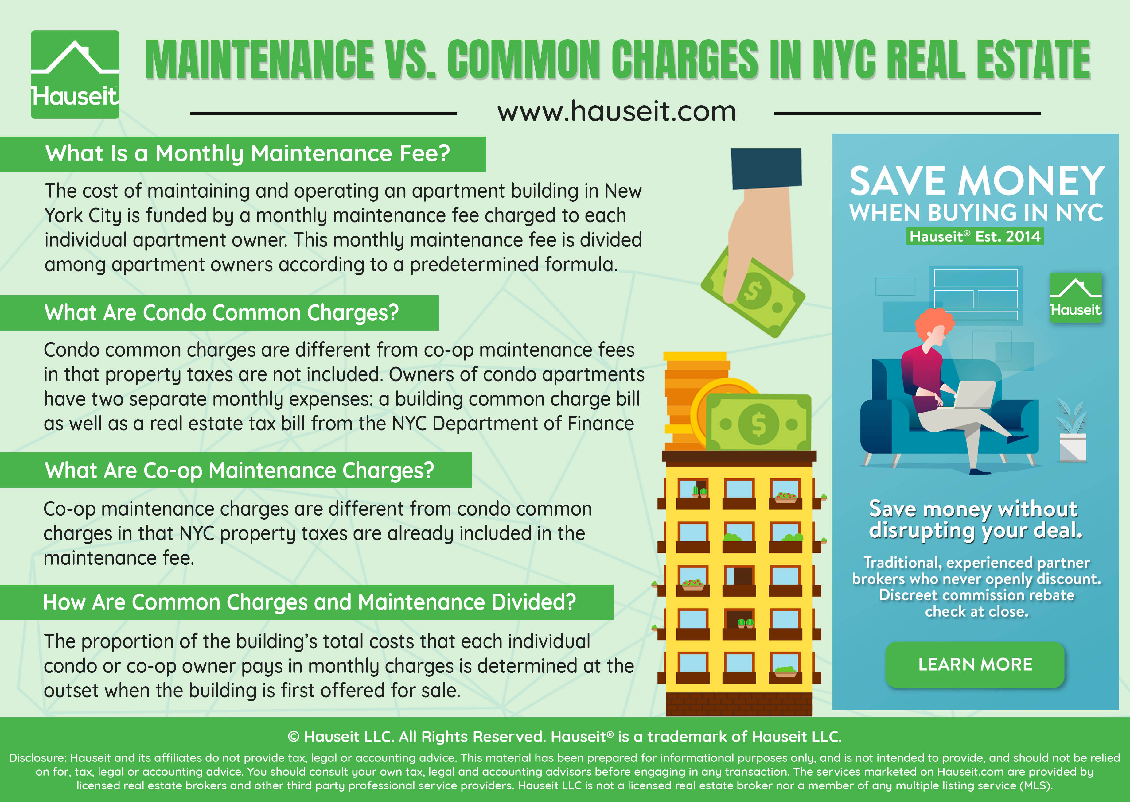 What’s the difference between monthly condo common charges and co-op maintenance fees in NYC?