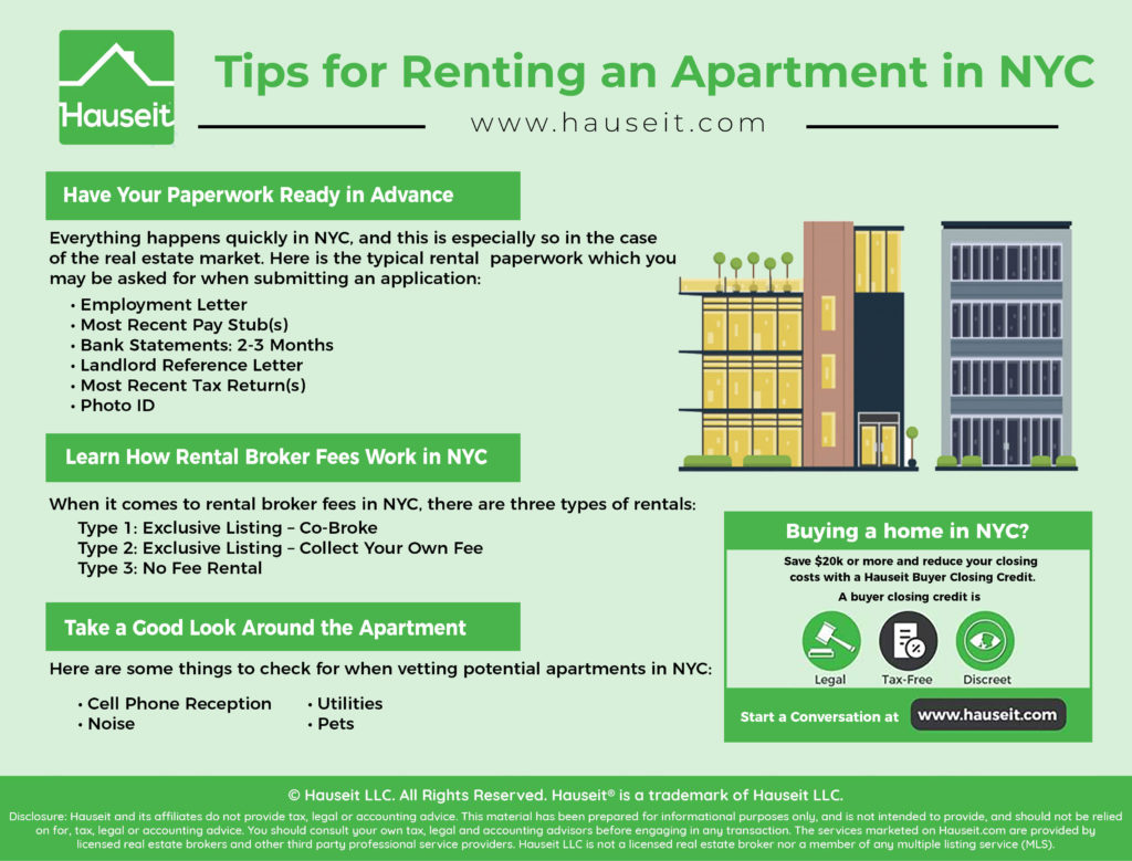 Read our top tips for renting an apartment in NYC and learn how rental broker fees work in New York City. Avoiding common mistakes as a renter in NYC.