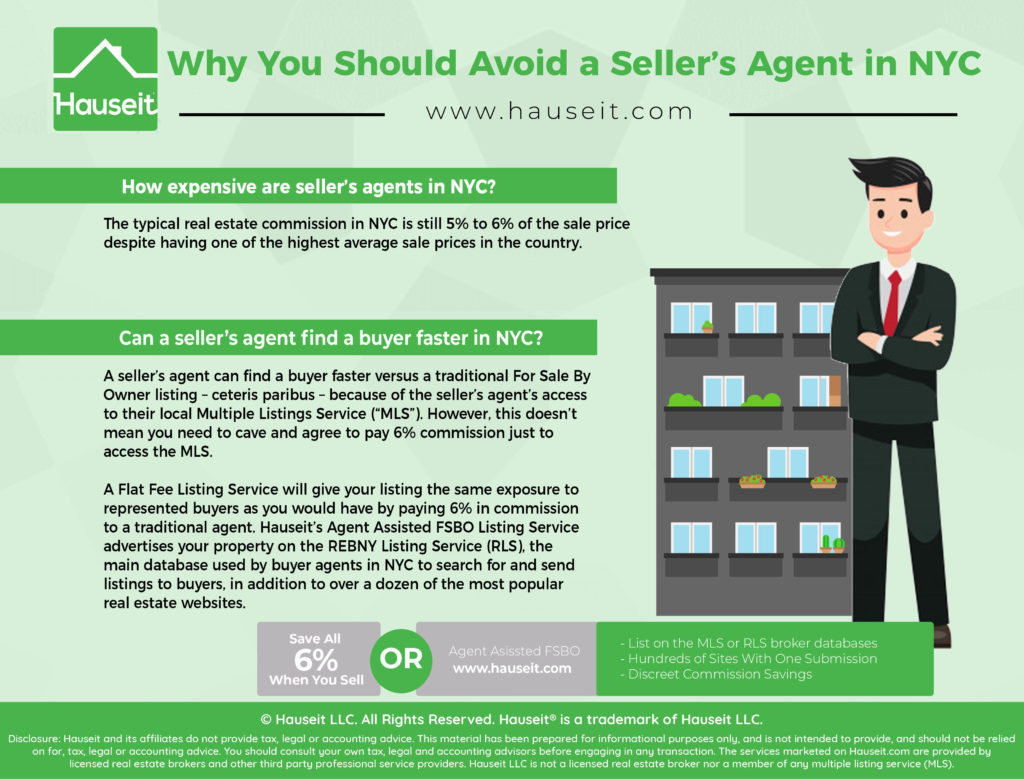 How much do seller's agents charge? Do they represent your best interests? We’ll explain the reasons why you should avoid a seller’s agent in NYC.