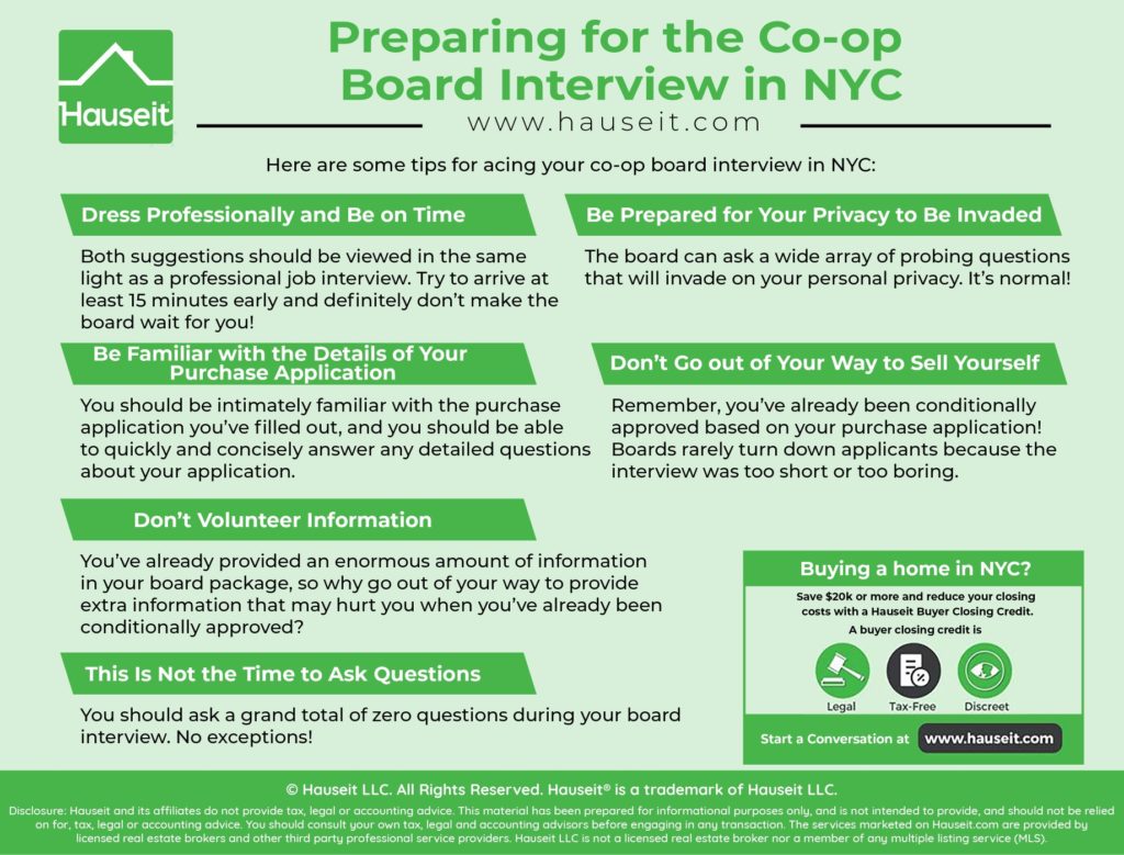 How should you go about preparing for the co op board interview? Read our time tested tips and advice from industry insiders who have seen it all.