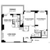 A sample 2D floorplan drawn by the Hauseit team for an apartment sale in NYC.