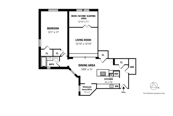 Sample of a custom floorplan drawing by the Hauseit team in NYC.