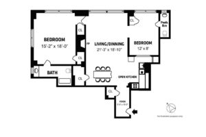 A sample floorplan drawn for a Hauseit seller in NYC.