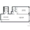 A sample custom floorplan for a oddly configured apartment in NYC.