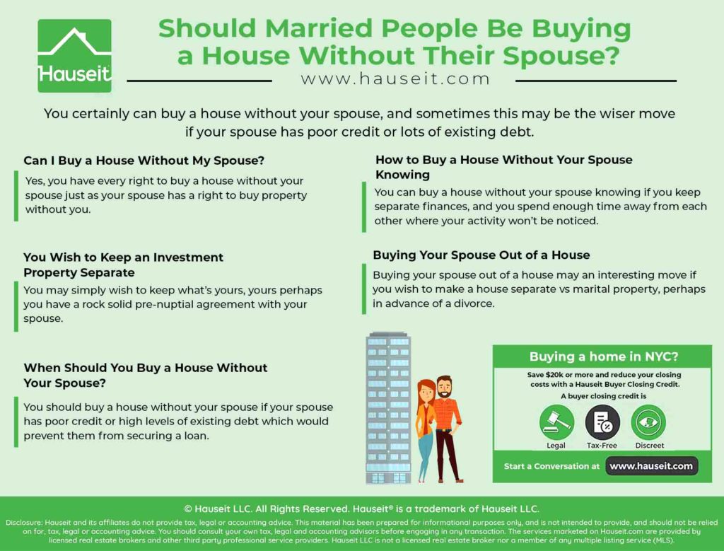 Buying a House Without Their Spouse 
