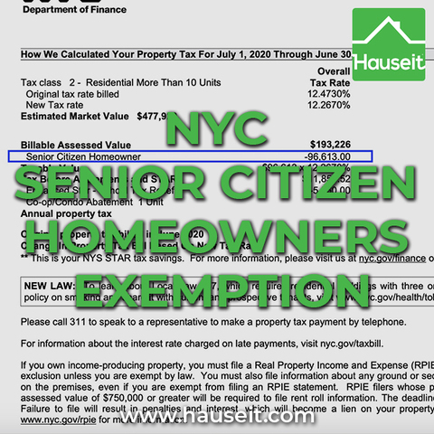 What is the NYC Senior Citizen Homeowners' Exemption (SCHE)?