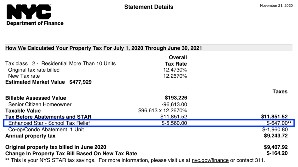 How Much Is The Nys Star Exemption