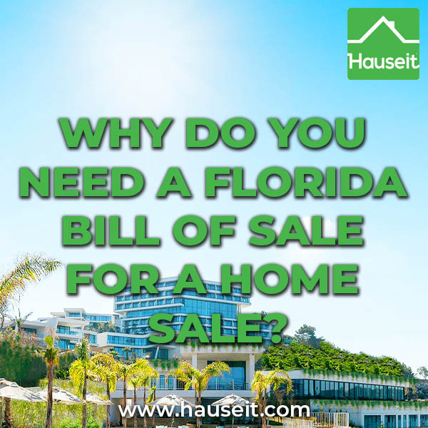A Florida Bill of Sale is a closing document signed by the seller on closing day to account for any personal property related to the sale.