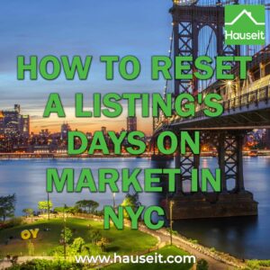 A listing in NYC must be off market for 90 consecutive days in order for the days on market to reset according to REBNY rules.