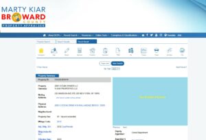 Sample Broward County Property Appraiser Website Property Information Page