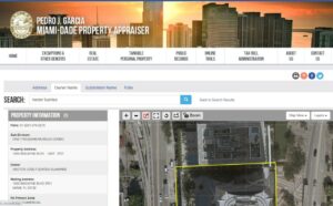 Miami Dade County Property Appraiser Website Property Information Page