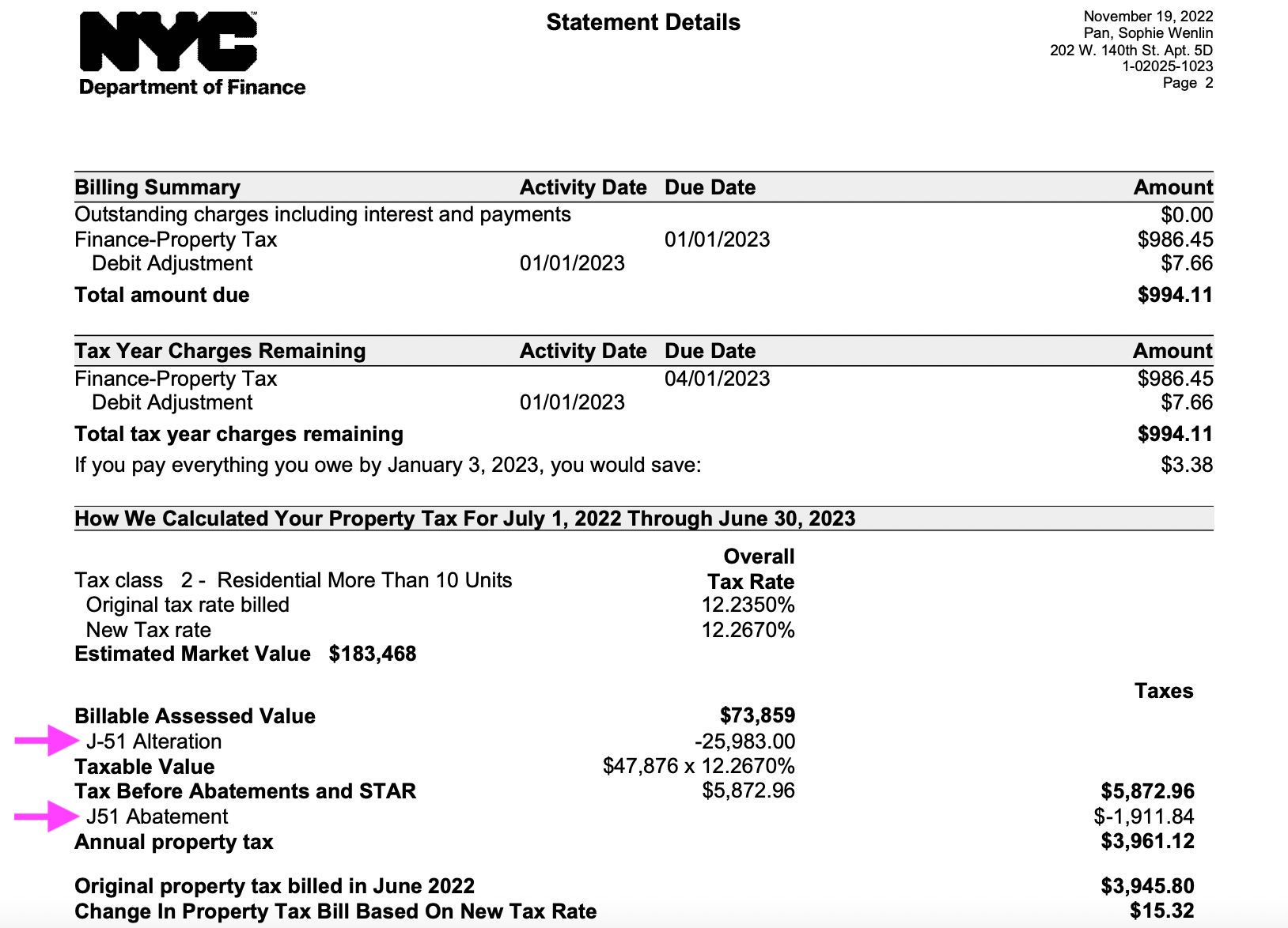 NYC Property Tax Bills: How to Download and Read Your Bill