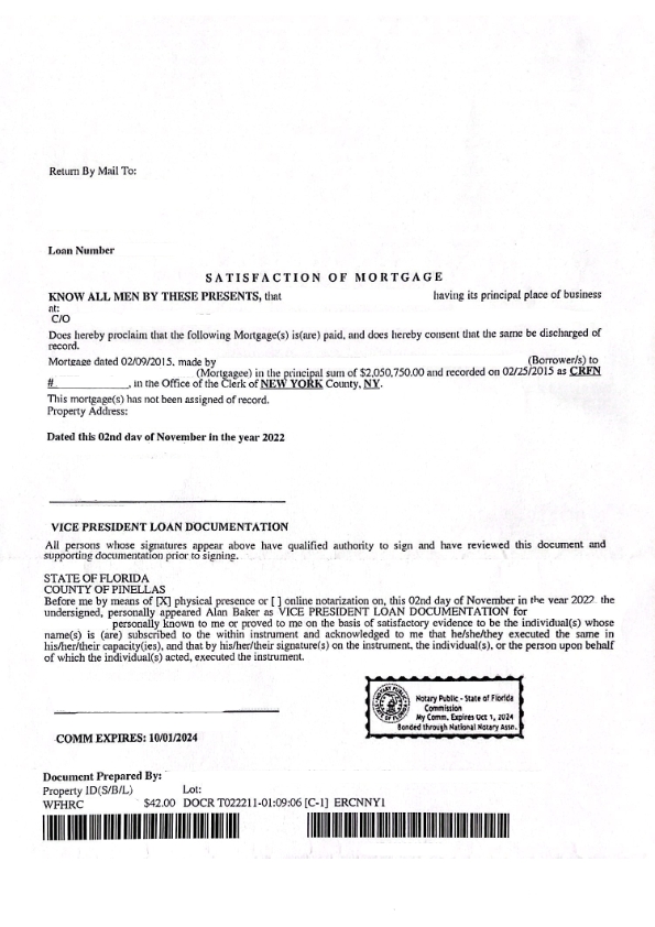 Sample Satisfaction of Mortgage Letter Sample Satisfaction of Mortgage Letter