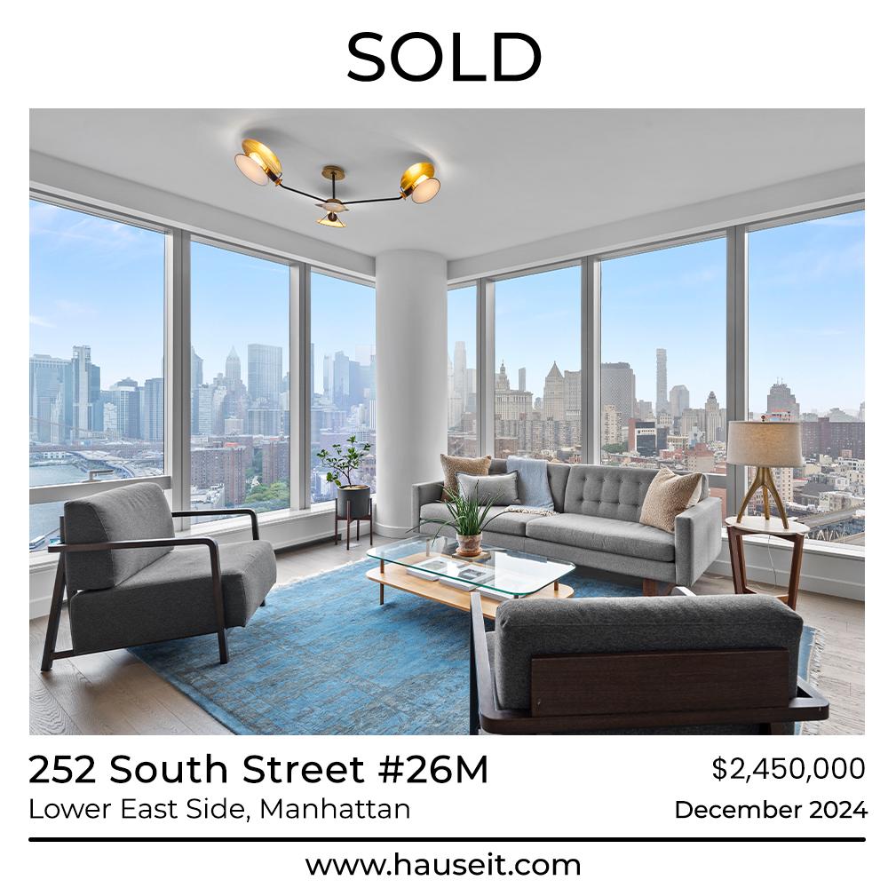 Hauseit Agent Assisted FSBO Sold Listing – 252 South Street #26M (One Manhattan Square) in Lower East Side, Manhattan, NYC